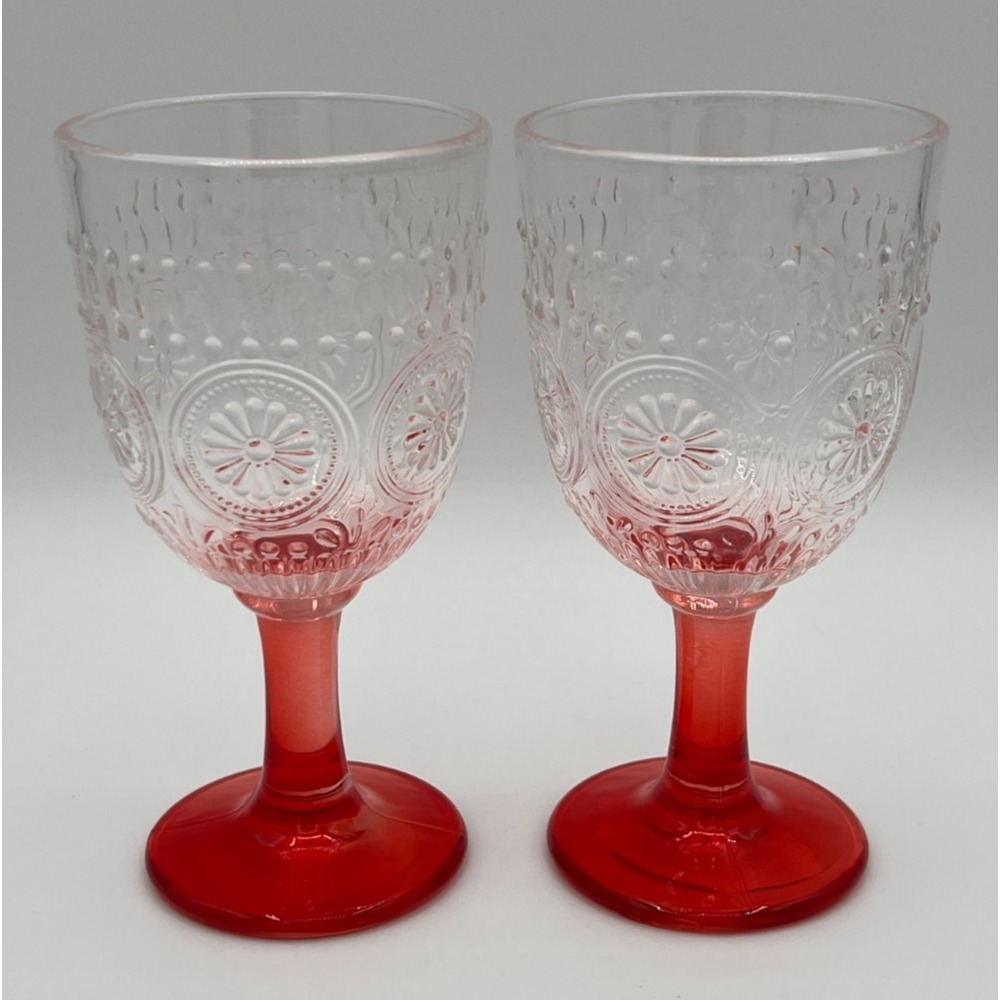 Set of 2 Target Bullseye Playground ~ 12oz Glass Stemware Red ~ Summer 2026